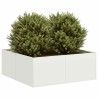 Jardinière blanc 80x80x30 cm acier 