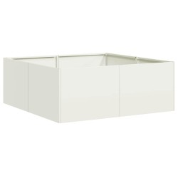 Jardinière blanc 80x80x30 cm acier 