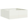 Jardinière blanc 80x80x30 cm acier 