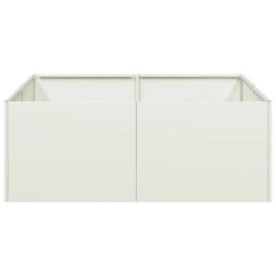 Jardinière blanc 80x80x30 cm acier 