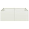 Jardinière blanc 80x80x30 cm acier 