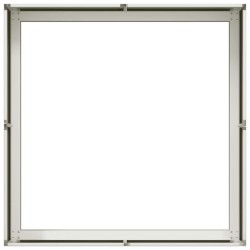 Jardinière blanc 80x80x30 cm acier 