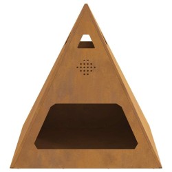 Foyer Pyramid 50x50x51 cm en Acier Résistant aux Intempéries 