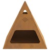 Foyer Pyramid 50x50x51 cm en Acier Résistant aux Intempéries 