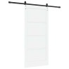 Porte coulissante avec kit de matériel blanche 93x202 cm en bois massif 