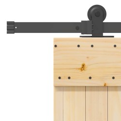 Porte coulissante et kit de quincaillerie 95x210 cm pin massif 