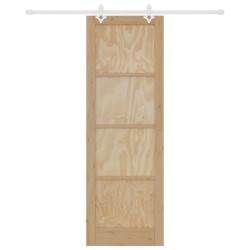 Porte coulissante avec matériel 78x232 cm en pin massif 