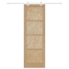 Porte coulissante avec matériel 78x232 cm en pin massif 