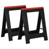 Tréteaux de travail pliables 2 pcs PP Noir et rouge 350 kg 