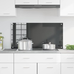 Dosseret de cuisine Gris foncé 100x50x0,6 cm en verre trempé 