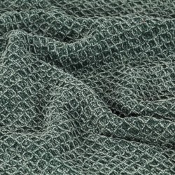 Couverture en coton 220 x 250 cm Vert foncé 