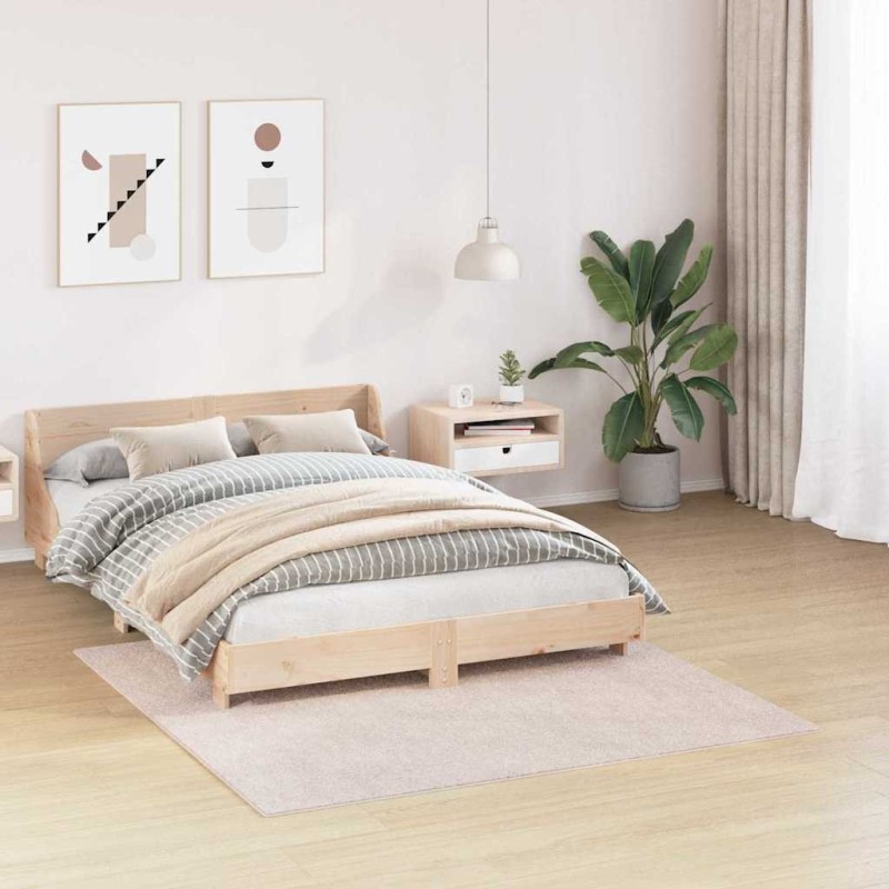 Tapis Shaggy à Haute Pile Crème 160x160 cm PP 