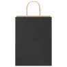 Sacs en papier 250 pcs avec poignées noir 26x12x35 cm 