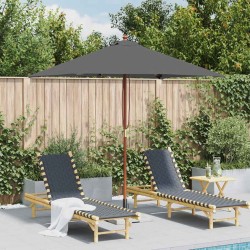 Parasol d'extérieur avec mât en bois 150x200 cm anthracite 