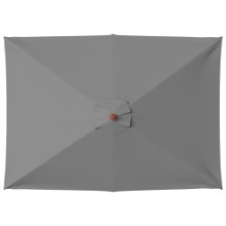 Parasol d'extérieur avec mât en bois 150x200 cm anthracite 
