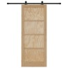 Porte coulissante avec kit de quincaillerie 86x211 cm Bois massif de pin 