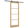 Ensemble de Porte Coulissante avec Matériel 'ORKDAL'Bois Massif & Verre 