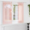 Rideaux en voile avec passe-tringles 2 pcs rose 