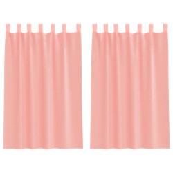 Rideaux en voile avec passe-tringles 2 pcs rose 
