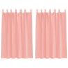 Rideaux en voile avec passe-tringles 2 pcs rose 