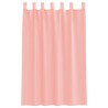 Rideaux en voile avec passe-tringles 2 pcs rose 