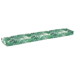 Coussins de palette pour banc, 2 pièces, motif feuille, 200 x 40 x 8 cm, tissu Oxford. 