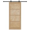 Porte coulissante avec kit de matériel 93x211 cm Bois massif en pin 