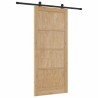Porte coulissante avec kit de matériel 93x211 cm Bois massif en pin 