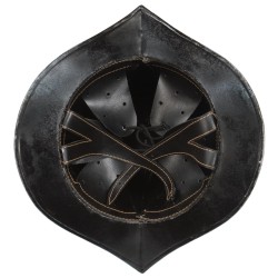 Casque de chevalier médiéval antique pour GN Argenté Acier 