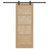 Porte coulissante avec quincaillerie 83x211 cm en pin massif 
