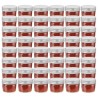 48 pcs Pots à confiture avec couvercles argentés Verre 110 ml 