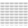 48 pcs Pots à confiture avec couvercles argentés Verre 110 ml 