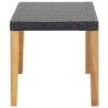 Banc de jardin 120 cm Noir Résine tressée et bois d'acacia 