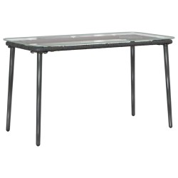 Table de Jardin Noir 80 x 40 x 45 cm Poly rotin 