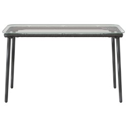 Table de Jardin Noir 80 x 40 x 45 cm Poly rotin 