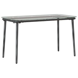 Table de Jardin Noir 80 x 40 x 45 cm Poly rotin 