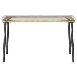 Table de Jardin Naturel 80 x 40 x 45 cm Poly rotin 