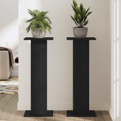Support de plante 2 pcs Chêne noir 30x30x80 cm Bois d'ingénierie 