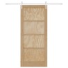 Porte Coulissante avec Kit de Quincaillerie 86x198.5 cm Bois Massif Pin 
