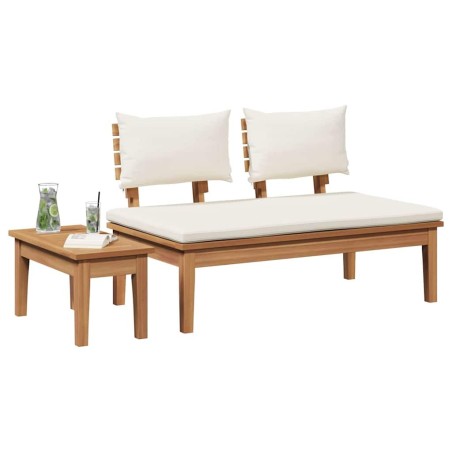 Ensemble de bancs de jardin en bois massif - 2 pièces 