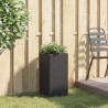 Jardinière noir 30x30x60 cm résine tressée 