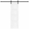 Porte coulissante avec kit quincaillerie blanche 61x198,5 cm en bois massif de pin 