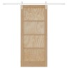 Porte Coulissante avec Ensemble de Quincaillerie 86x198,5 cm Bois de Pin Massif 