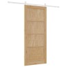 Porte Coulissante avec Ensemble de Quincaillerie 86x198,5 cm Bois de Pin Massif 