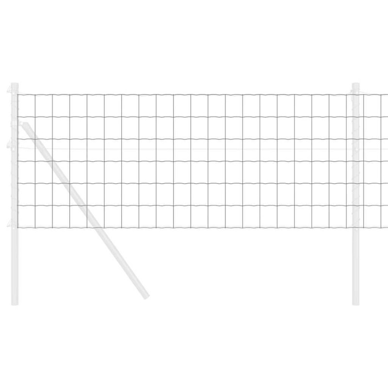 Clôture Euro Grise 0,8x25 m Acier 