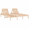 Chaises longues lot de 2 199,5x60x74 cm bois massif de pin 