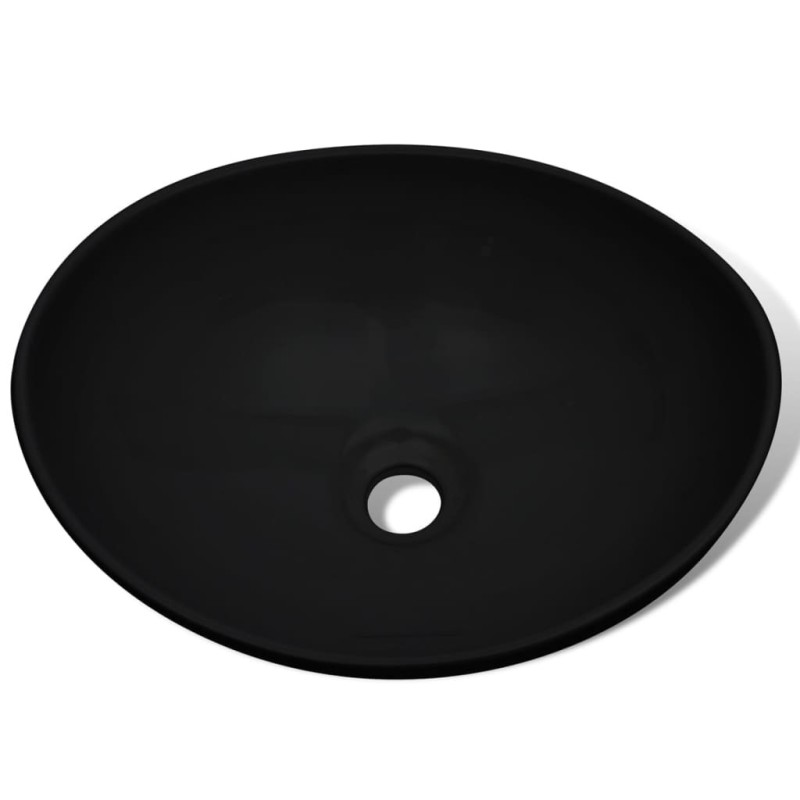 Lavabo céramique 40 x 33 cm Noir  