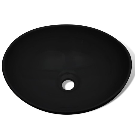 Lavabo céramique 40 x 33 cm Noir  