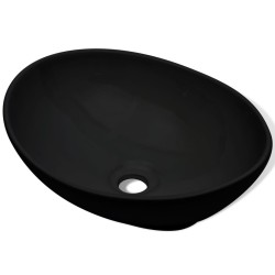 Lavabo céramique 40 x 33 cm Noir  