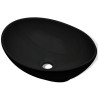 Lavabo céramique 40 x 33 cm Noir  
